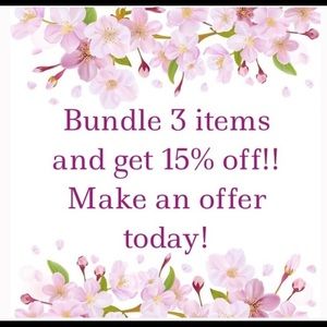 Bundle 3 items for 15% off